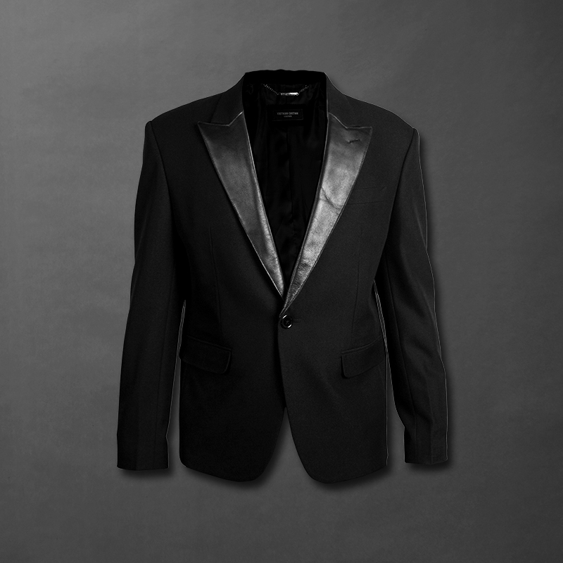 LEATHER LAPEL TUXEDO