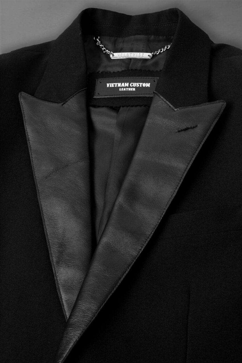 LEATHER LAPEL TUXEDO - Ảnh 3