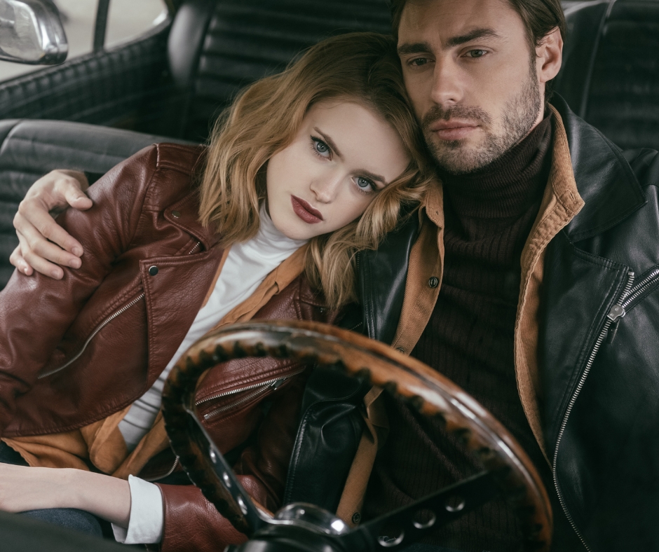 áo khoác da couple