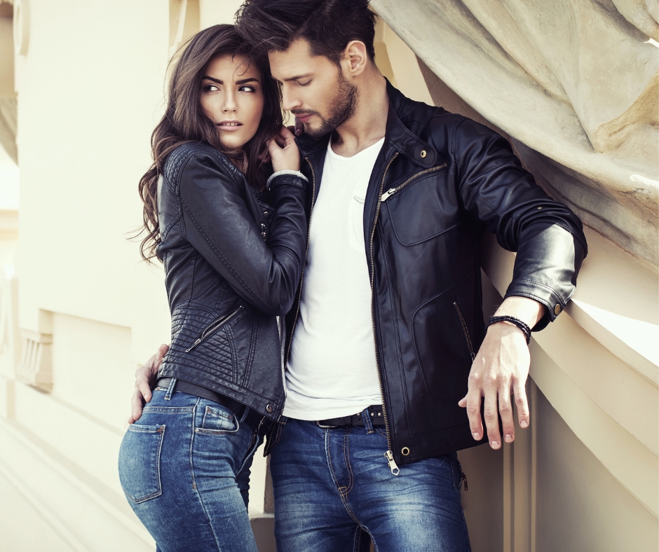 áo khoác da couple