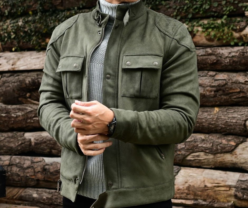 áo khoác da lộn nam