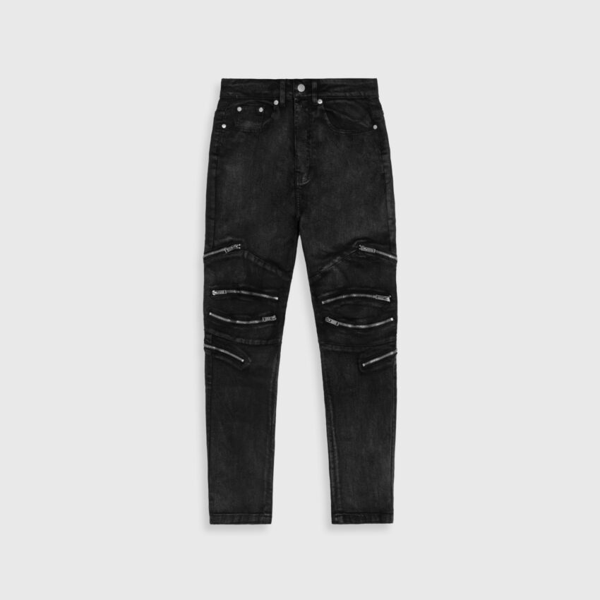 APOCALYPSE WAXED BIKER JEANS